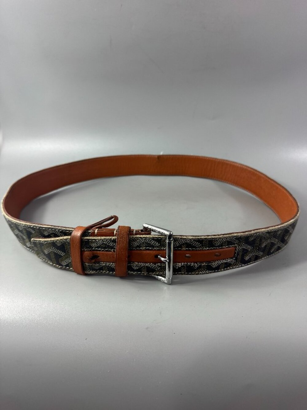 Goyard Goyardine Florida Leather Belt, Size 40/100
